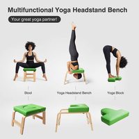 Haute qualité yoga fitness auxiliaire en bois massif tabouret inversé fitness à domicile chaise inversée