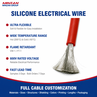 Câbles en silicone haute température 1 2 4 6 8 10 12 14 16 18 20 22 24 26 28 AWG Fil électrique