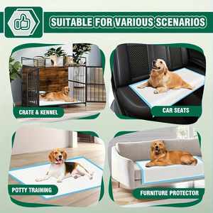 Tapis d'apprentissage jetables écologiques en coton pour chiots, imperméables, anti-fuites, personnalisables et tendance - Product Image 4