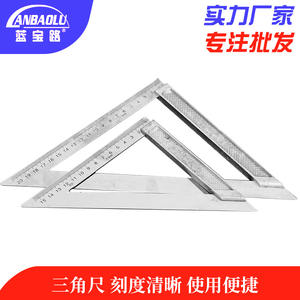 อันบาโอลูชุดเหล็กสแตนเลส 150 มม- 200 มม. ไม้บรรทัดวัดมุมความแม่นยำสูงสำหรับการวัดงานก่อสร้างงานไม้ - Product Image 4