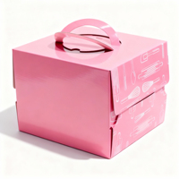 Boîte à gâteaux en papier transparente personnalisée pour pâtisserie, 6, 8, 10, 12 pouces, avec fenêtre, emballage pour gâteaux, boîtes à gâteaux avec poignées