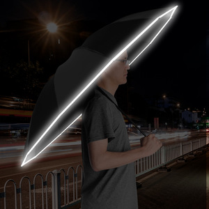 Three-fold Reverse Fully-<b>Automatic</b> Folding <b>Umbrella</b> Reflective Strip 105cm Open Diameter Business Travel Advertising Gift Logo - Product Image 2