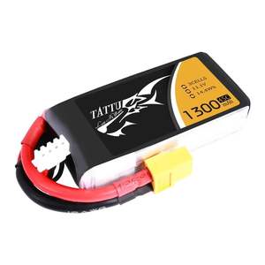 Batería Recargable Tattu 3S 4S 1300mAh 75C 45C1P para Dron de Carreras RC, Quadcopter, Barco, Avión, UAV - Product Image 1