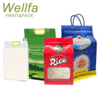 Sac d'emballage laminé en plastique imprimé personnalisé Sacs de riz à poignée 500G sous vide en nylon avec logo de 5kg