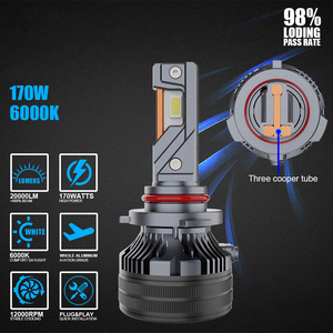 Fari LED A80 con Tre Tubi di Rame, 17000Lm 170W, H3 H13 9005 9006, Lampadine LED per <span class=keywords><strong>Auto</strong></span> H11 H7 H4, DC12V - Product Image 3