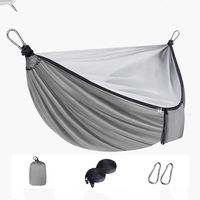 Hamac de camping JIAWEI avec moustiquaire, résistant aux déchirures, portable, en nylon, anti-insectes, lit suspendu d'extérieur, accessoires complets, capacité 250 kg