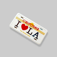 Plaque métallique en relief « I Love La California » – Aimant souvenir en étain, mini plaque d'immatriculation en aluminium pour voiture