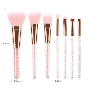 Juego de 7 Brochas de Maquillaje Rosas, con Logotipo Personalizado, Marca Privada, Portátiles, de Viaje, con Pelo Sintético Suave, Kit de Brochas de Belleza Cosméticas con Bolsa, Bonitas - Product Image 6