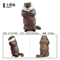 Figur Hewan Model Patung Simulasi PVC Solid Grosir, Mainan Figur Marmot, Figur Hewan Mainan