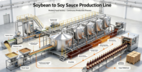 Ligne de production de sauce soja entièrement automatique, usine de brassage à fermentation élevée en sel, équipement clé en main pour la fabrication de condiments, SS304