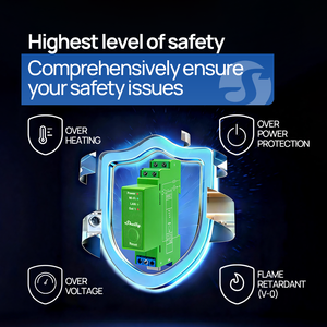 Variateur d'intensité Pro 1PM à 2 interrupteurs WiFi pour variateur intelligent, montage sur rail DIN, mesure de puissance, compatible Alexa <span class=keywords><strong>Google</strong></span> <span class=keywords><strong>Home</strong></span> - Product Image 6