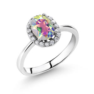 Nhẫn Topaz Mystic Fire của <span class=keywords><strong>Avon</strong></span>, Topaz Mystic vàng trắng, Trang sức Topaz Mystic bán buôn - Product Image 3