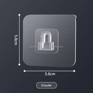 Üst satış 6 cm yumruk ücretsiz şeffaf yapıştırıcı askı kancası çok fonksiyonlu olmayan işaretleme duvar kanca banyo garaj Nordic için - Product Image 6