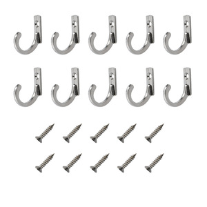 Mini crochets muraux Platinum Link en alliage de zinc, à trou unique, 50 pièces avec vis pour rangement dans les tiroirs - Product Image 5