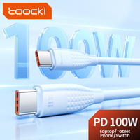 Cable de Carga Rápida y Datos USB-C a USB-C Toocki Multicolor de 100W PD TPE para Uso Diario y en Exteriores