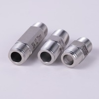 Raccord hexagonal d'extension usiné CNC en acier inoxydable 304, haute pression classe 3000, filetage mâle BSPP BSPT, 1/2 3/4 pouce, 5cm 7cm 10cm