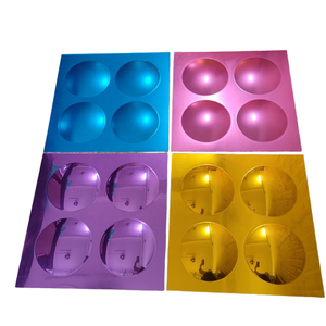 Eco-friendly Shatterproof Acrylic 4-Bubble <b>Mirror</b> <b>Panel</b> 19.29x19.29 Inch 1.5mm Thick Straight/Round Corner Multi-Color Cutting - Product Image 1