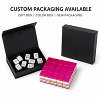 Tuiles de Mahjong Américaines Gravées 160 Pièces Luxe 4 Couches 32mm Acrylique Rouge Vert Poker Portable Durable Expédition aujourd'hui depuis l'entrepôt