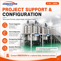 Système de production de lavage liquide industriel automatique 2000L avec homogénéisateur, capacité de broyage en matériau SUS316L