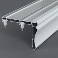 Vente en gros Boîte à double rideau robuste Rails à double rideau blancs avec rail à déflecteur et couvercle X1