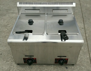 Bếp Chiên Phẳng 2 Giỏ Kiểm Soát Nhiệt Độ Công Nghiệp Phục Vụ Ăn Uống - Product Image 3