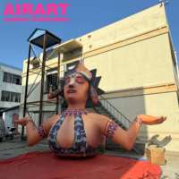 Festival de música de carnaval, decoración de escenario, estatua inflable gigante, escultura Artair, modelo de diosa inflable personalizado para Decoración