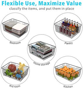 Storage Basket Oem Wholesaler Popular Newest Gold Wire <b>Mesh</b> Metal Storage Basket - Product Image 2