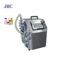 Machine de remplissage semi-automatique pour boissons, miel, produits chimiques, huiles et shampoings, contrôlée par PLC, entraînée par moteur, haute précision, petite et verticale