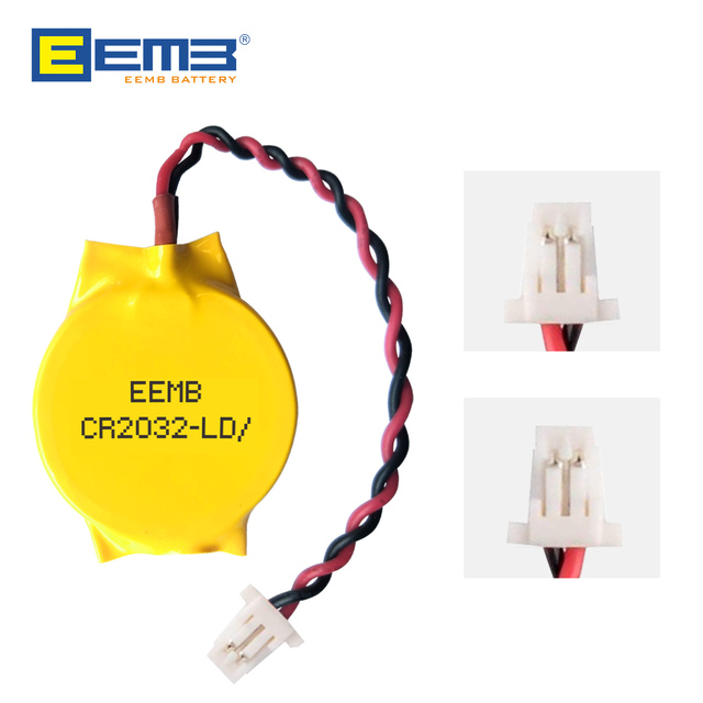 EEMB CR2032 3V CMOS Battery With SHR Plug for Motherboard Laptop Car Key Fobs Remotes Li-MnO2 Coin Cell