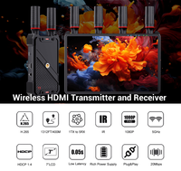 1080P 60Hz Kablosuz Verici ve Alıcı, 7 inç LCD ekranlı, Düşük Gecikmeli Splitter TX RX Seti, Canlı Yayın için