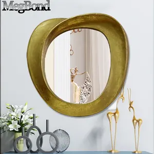 Resin apple shape modern mirror for living room