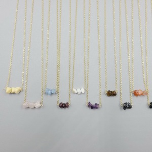 Collar personalizado <span class=keywords><strong>de</strong></span> piedra <span class=keywords><strong>de</strong></span> nacimiento, colgante <span class=keywords><strong>de</strong></span> cristal curativo, joyería <span class=keywords><strong>de</strong></span> cristal crudo - Product Image 3