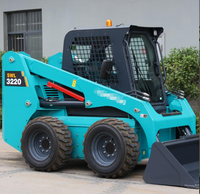 Bucket 0.4m³ SWL3220 1100kg Skid Steer Loader untuk Lokasi Konstruksi Bangunan