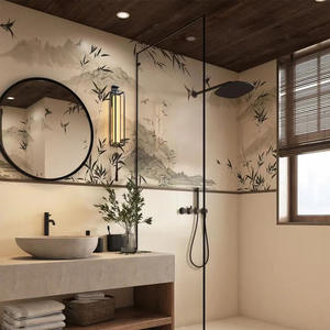 Azulejos <span class=keywords><strong>de</strong></span> suelo antiguos estéticos <span class=keywords><strong>de</strong></span> estilo chino 600x1200, piezas <span class=keywords><strong>de</strong></span> flores artísticas <span class=keywords><strong>de</strong></span> hoja <span class=keywords><strong>de</strong></span> loto para cocina y pared <span class=keywords><strong>de</strong></span> baño fabricadas - Product Image 6