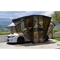 Innovation Système de couverture de garage pliable de luxe Cadre en alliage d'aluminium Persienne verticale pour usage extérieur Carpool Balcon Etc.