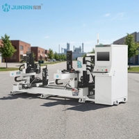 Machine à tenonner et à mortaiser automatique CNC double extrémité JUNRAN, haute précision, pour portes en bois, 380V