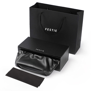 Caja de regalo con imán para gafas de lujo, caja de cuero para gafas, caja de gafas de sol de diseñador, juego de embalaje con marca - Product Image 5
