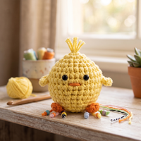 Kit de crochet Amigurumi et jouets animaux poussins finis, artisanat de tricot écologique DIY, accessoires de couture faits à la main, cadeau