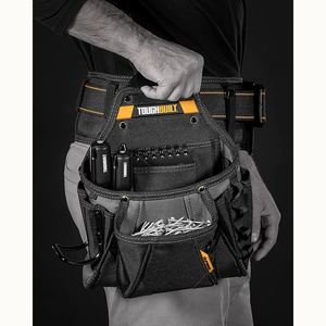 BSCI An electrician's technician's heavy-duty waist <b>work</b> <b>pouch</b> made of canvas with an adjustable nylon belt - Product Image 4