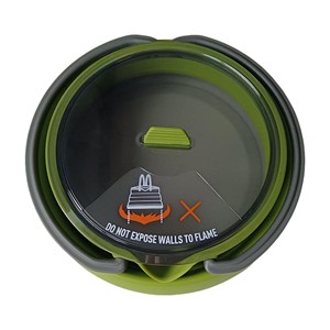חדש הגעה לסיליקון מתקפל קיבולת 1-2l עם כיסוי הסיר anodized גימור כלי בישול חיצוני נייד - Product Image 3
