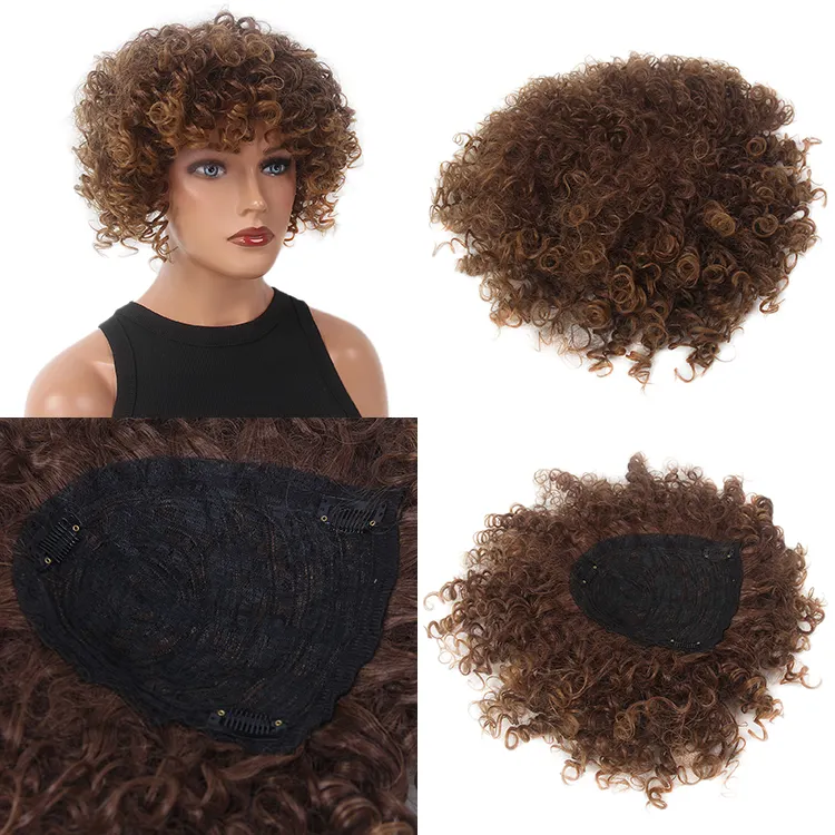Panini Afro Grey da 20cm per capelli avvolgono le estensioni dei pezzi di capelli disordinate ondulate crespi ricci ciambelle per capelli