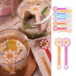 สติกเกอร์ติดกล่องเค้ก/กระป๋อง/ขวดโหล/แก้วกาแฟ/ขวดน้ำ ลายดอกไม้ สำหรับปิดผนึก ทำมือ - Product Image 5