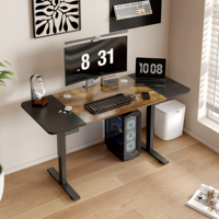 Table de bureau électrique AOR en promotion, surface en bois extensible, avec éclairage RGB, personnalisable et multi-usages