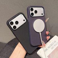 Étui de protection magnétique en tissu technique pour iPhone 17 16 15 Pro Max avec cache-bouton d'appareil photo