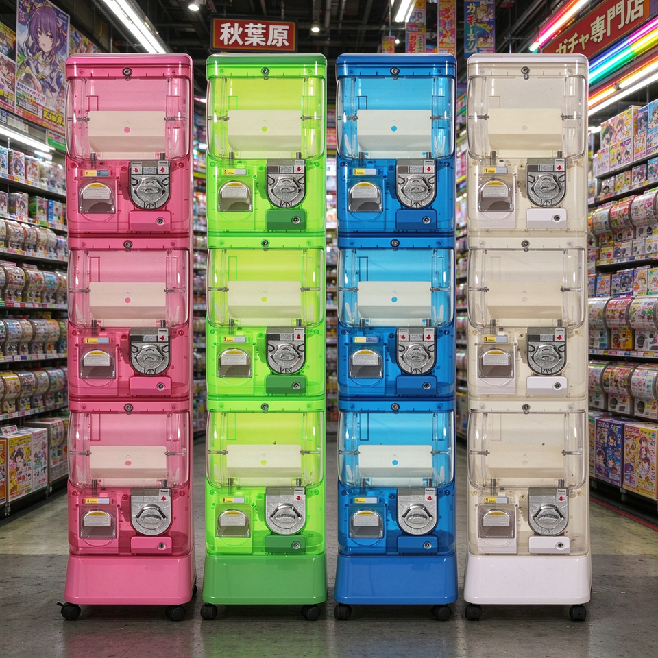 Arcade Capsule Toy Vending Machine Semi Transparent 3 Tier Design Ships ...