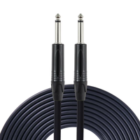Câble de basse et de batterie pour guitare électrique TS 1/4 pouce, plaqué or, 0,9m-7,6m, avec logo personnalisé, vente en gros, directement de l'usine