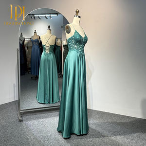 Yeşil dantel kılıf elbisesi şık yaz zarif akşam elbise düğün yemeği balo için-fabrika toptan - Product Image 2