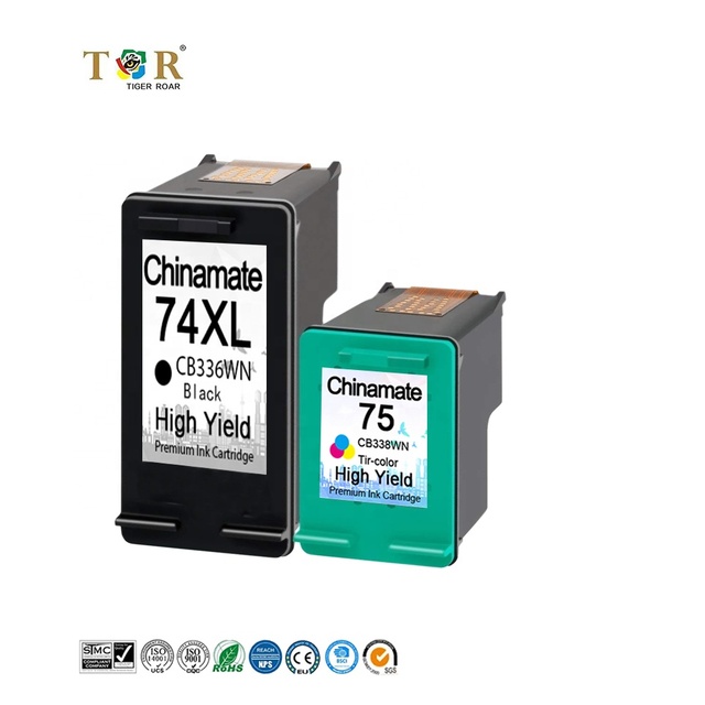 TigerRoar ink cartridge for hp 74 75 High Yield Ink Cartridge with Chip for HP Photosmart C4280 C4580 Printer Ink Cartridges