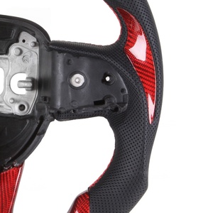 Volants de direction en fibre de carbone avec marquage de centrage personnalisé <span class=keywords><strong>pour</strong></span> Dodge Devil Horn, couleur rouge - Product Image 3