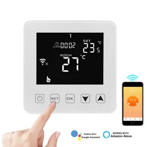 Oda termometresi dokunmatik programlanabilir termostat motorlu vana yerden ısıtma sıcaklık regülatörü